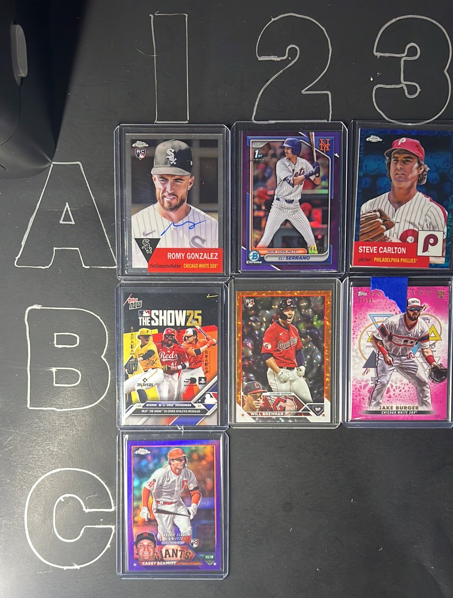 phillycardboard's tweet image. $4 each

Gonzalez auto RC
Serrano /250
Carlton /199
Brennan RC /299
Burger RC /99
Schmitt Rac /250

#PCstacks
Stack til FRIDAY - Check out anytime-
Shipping In bio