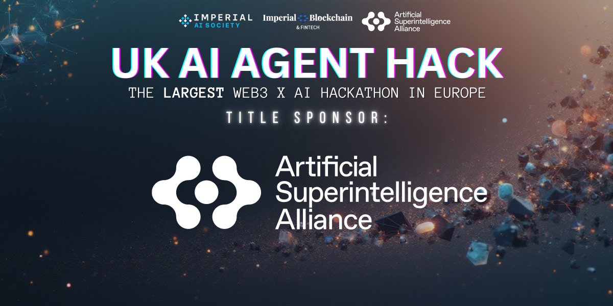 iclblockchain's tweet image. 🚀 Welcoming ASI as the Title Sponsor of the UK AI Agent Hackathon!  

We’re excited to announce that the Artificial Superintelligence Alliance @ASI_Alliance  (ASI) is joining us as the Title Sponsor for the UK AI Agent Hackathon — Europe’s biggest AI × Web3 builder event.…