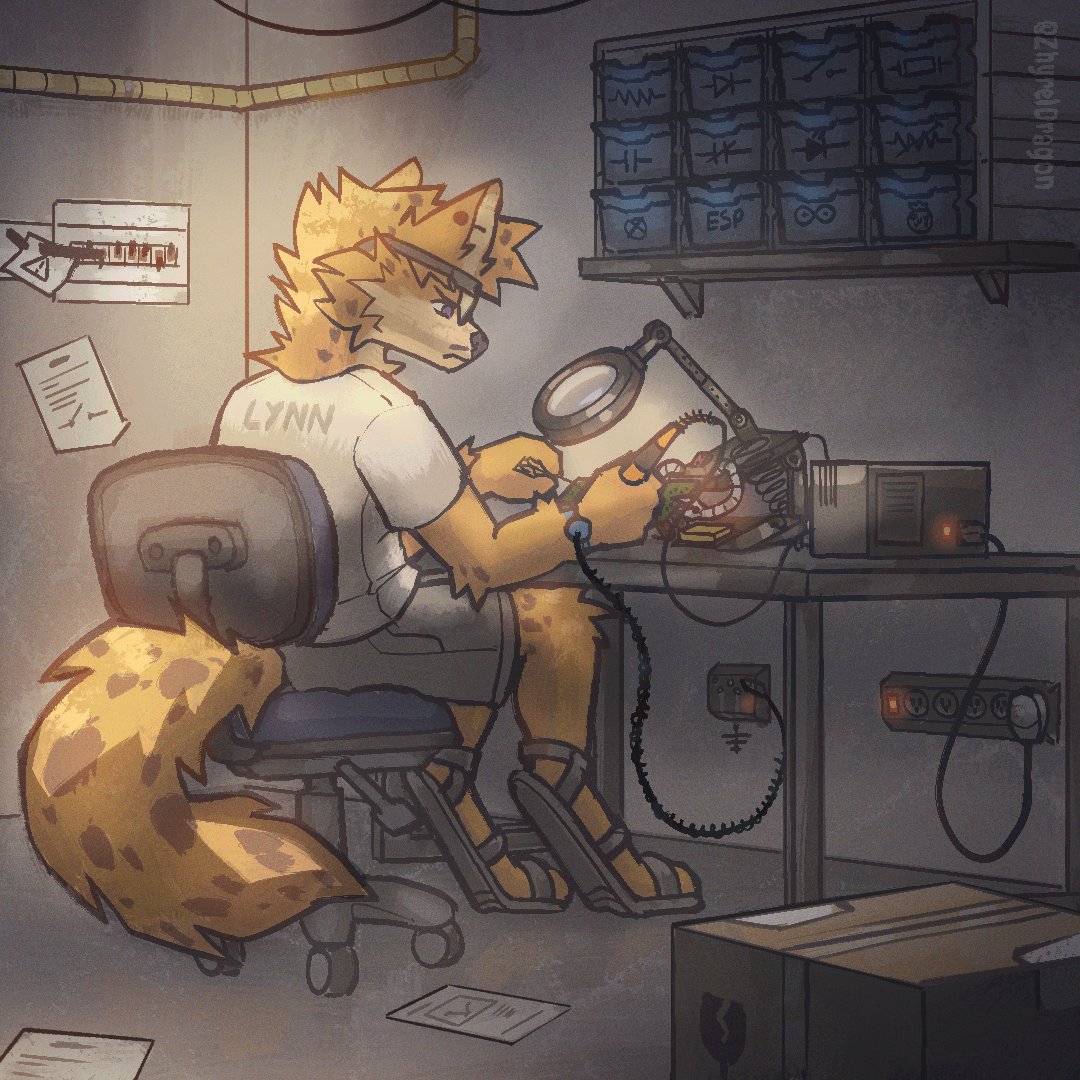 soldering some components