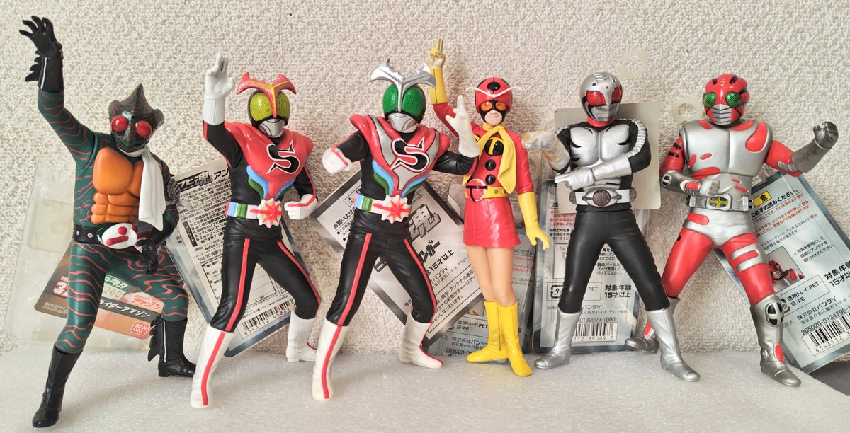 ソフビ魂の仮面ライダー 目は複眼＋クリア、触覚等も別パーツで