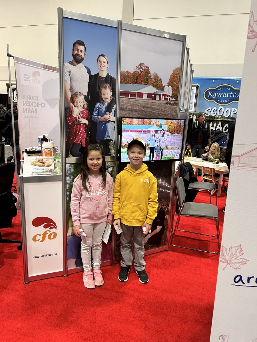 Left the farm behind today to go to the big city and enjoy the <a href="/RoyalWinterFair/">TheRoyalWinterFair</a>. The kids enjoyed all the different activities there and they were pretty happy to see our farm and some family pictures at the <a href="/OntarioChicken/">Chicken Farmers of Ontario</a> booth!