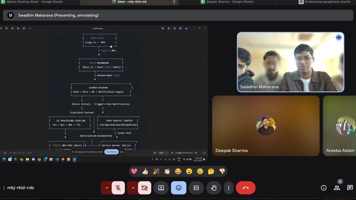 gdgcloudnd's tweet photo. Guidance from @dasjideepak  truly elevated HackFest 2025! 🚀

 His clear direction, valuable insights, and steady support helped teams refine ideas, solve challenges, and build impactful solutions. Grateful for his mentorship and encouragement! 🙌
 #HackFest2025 #Agora https://t.co/MfjXkW8nlL