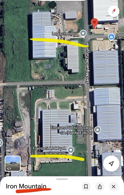 🚩Acá fue la explosión del Parque Industrial d Ezeiza, llamativamente..., observemos q empresa está en frente‼️

🧐 Siempre en momentos de juicios e investigación.. se queman depósitos d Iron Mountain⁉️

☠️Nexos Con Macri, Caputo y Milei..

Noticia en desarrollo.. 

Spegazzini