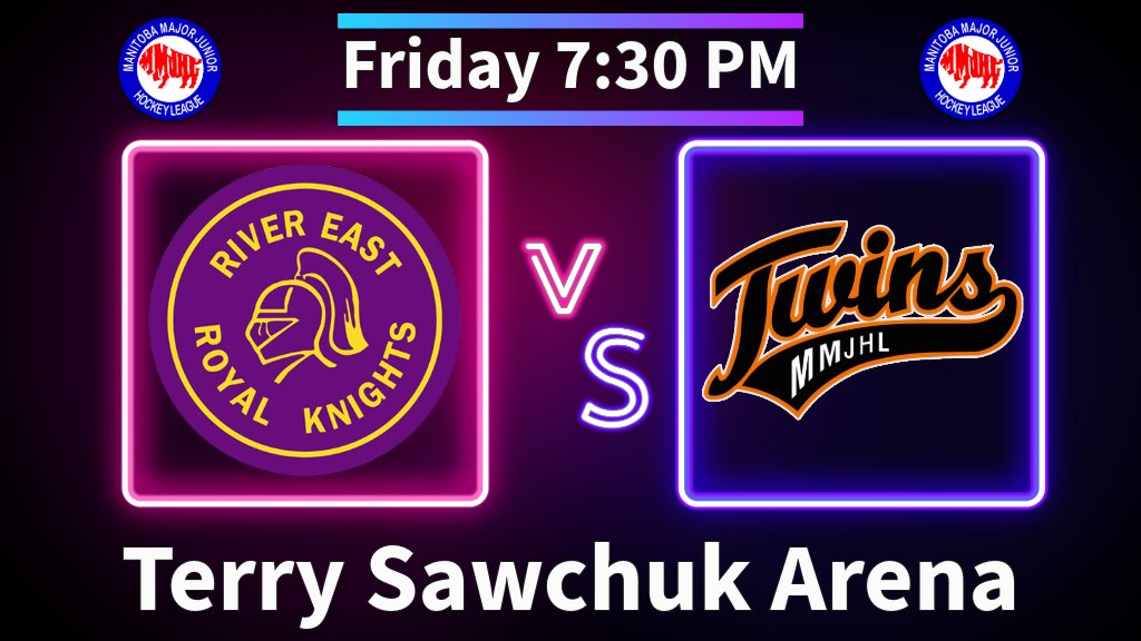 Almost time to drop the puck at Terry Sawchuk Arena! 
River East Royal Knights 🆚 <a href="/MMJHLTwins/">MMJHL Twins</a> 
mmjhl.ca/gamecenter.php…  #MMJHL
