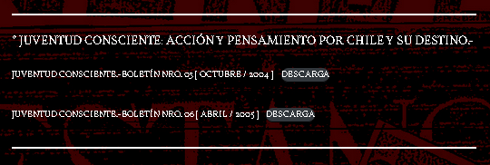 CirculoOckham's tweet image. El boletín &quot;Juventud Consciente&quot; fue publicado por la &quot;Guardia Revolucionaria Nacionalsindicalista de Chile&quot;. Este grupo formaba parte del M.[R].N.S en un período de resurgimiento del movimiento que resulto ciertamente complejo y divisorio. ENLACE: KUKLOX.XYZ/M-R-N-S/