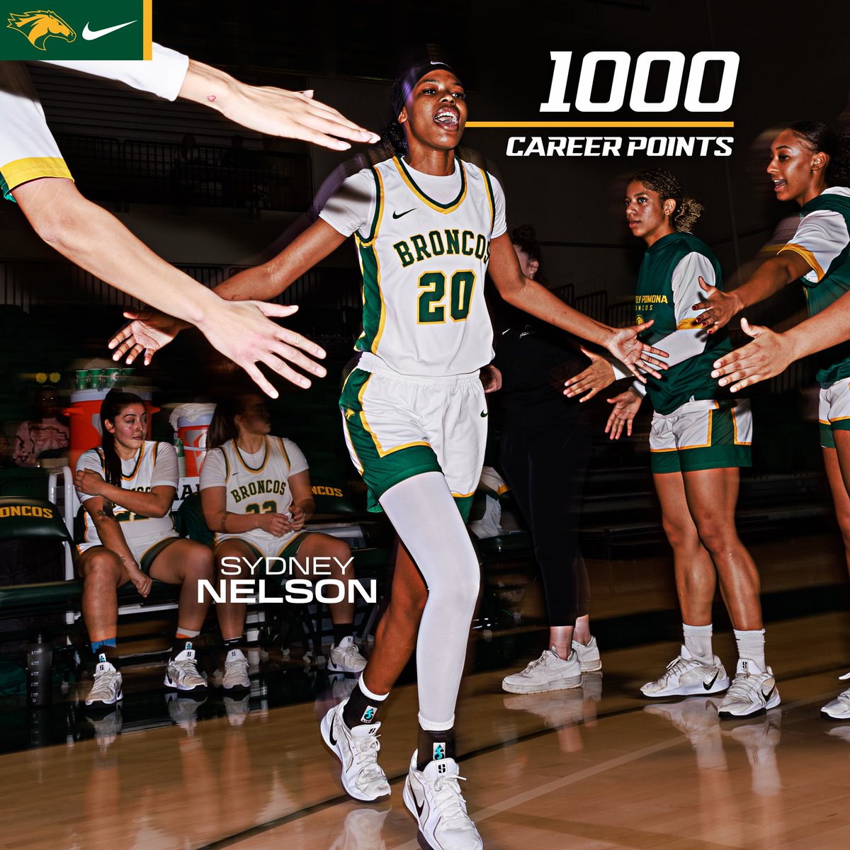 cppwbb's tweet image. 1,000 POINTS 🙌

Sydney Nelson becomes the 28th player in program history to reach 1,000 career points in a CPP uniform!

#WeAreCPP