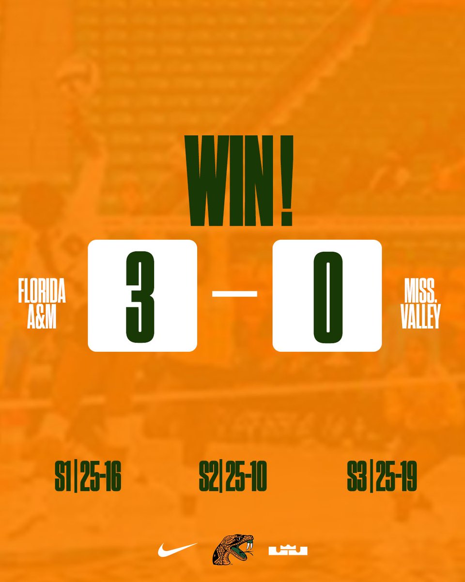 FAMU_VB's tweet image. Clean sweep for the Rattlers to head into the weekend!

#FAMU | #Rattlers | #FangsUp🐍