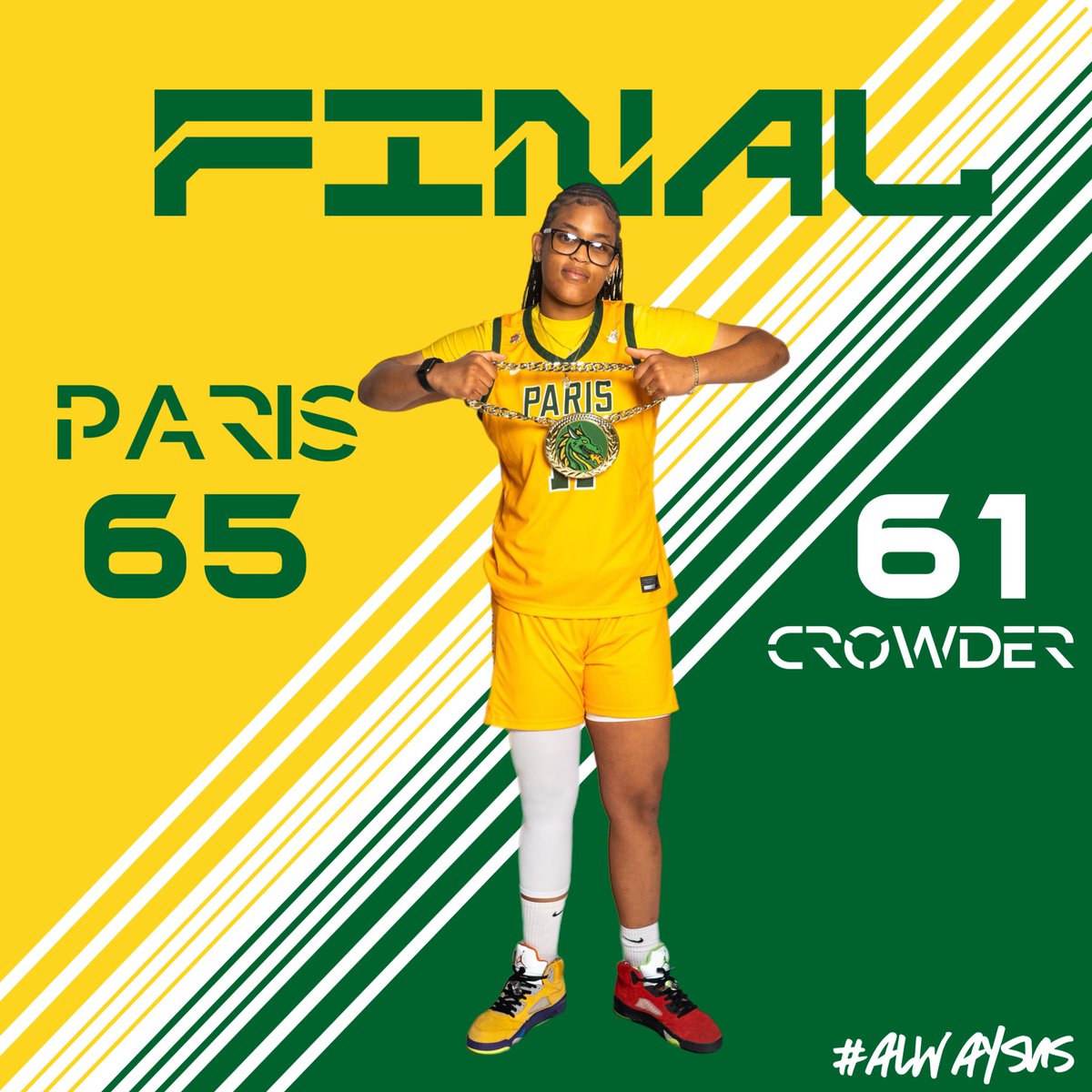 Got it done tonight 💪🏾
We’re back at it for Day 2 of the Visit Paris Classic tomorrow. We take on #21 Clarendon College at 5:00pm. #LOVEtheProcess #AlwaysUs