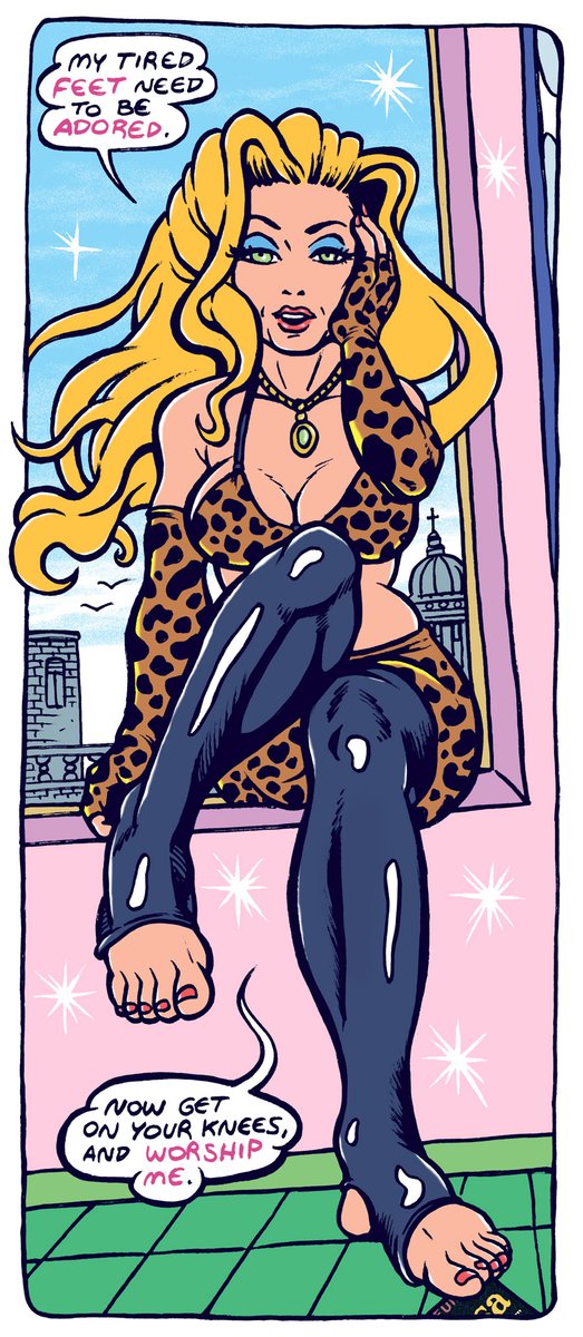 New comic in progress, featuring my OC, Contessa! 😍 Commissions are open! ✏️ I hope you have an amazing weekend, dear friends! Ciao! ☀️ #Contessa #handdrawn #flatcolorsFTW #footfetish #artofPDD #comics