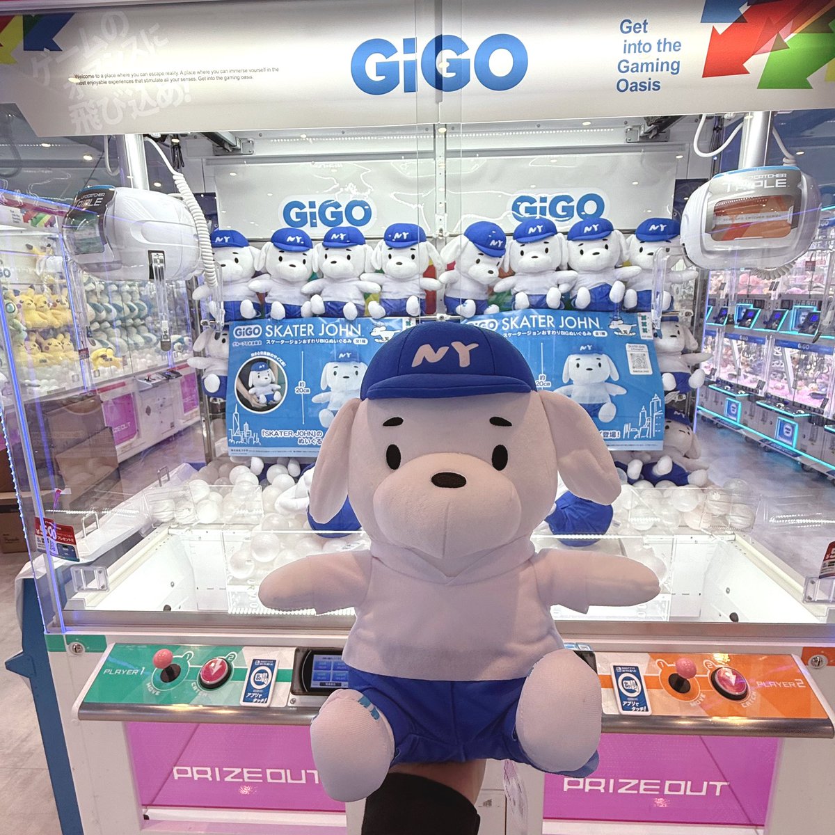 💙1F景品情報💙 スケータージョン BIGぬいぐるみ～GiGOグループ