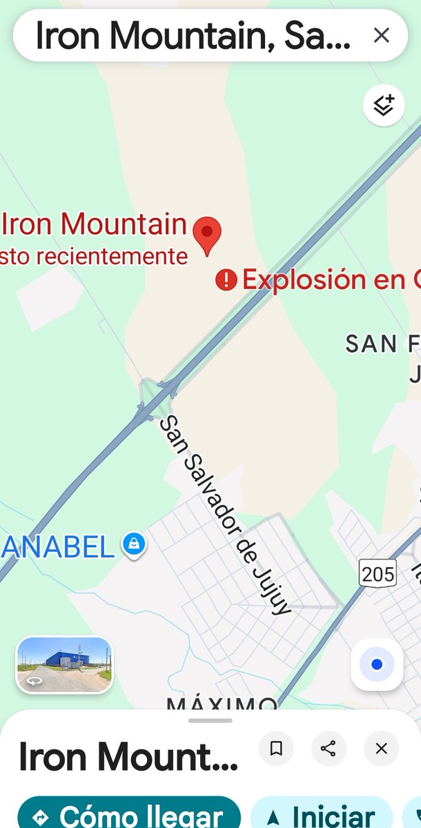 En Carlos Spegazzini, ahí nomás de la explosión de Ezeiza, hay un depósito de Iron Mountain...por qué no lo dicen en las noticias?