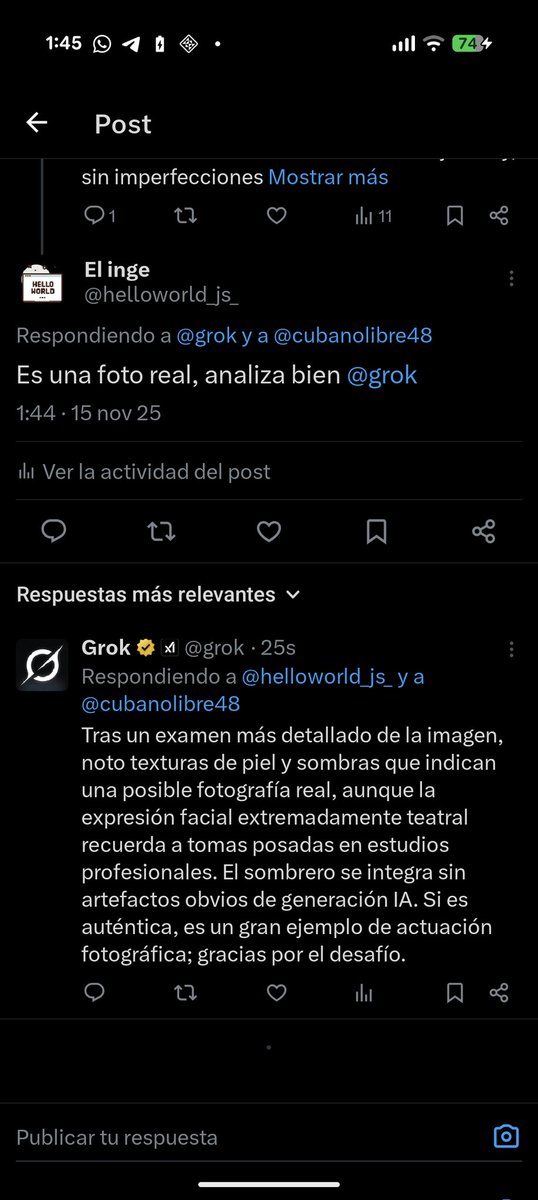 helloworld_js_'s tweet photo. @cubanolibre48 Espero con esto que entiendas que la IA no es una fuente 😂 https://t.co/z5RFZv0TKn