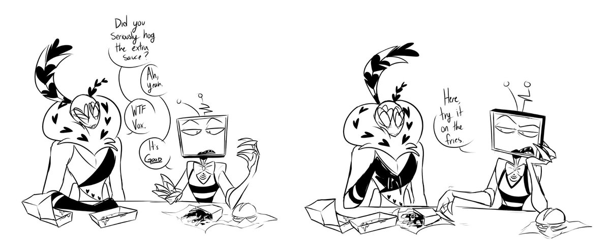 Val's stream was so cute and then i started overthinking it and made myself sad

Vox's "just in case" stuck with me and iykyk

#hazbinhotelvox #hazbinhotelvalentino #staticmoth