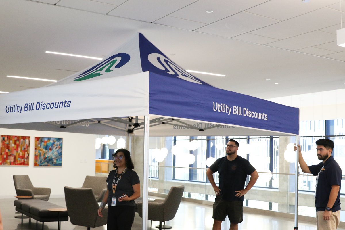 austinenergy's tweet photo. We're setting up and getting ready for this year's Community Connections Resource Fair! 
📅 Saturday, November 15 
🕗 11 AM to 4 PM
🎪 Eastside Early College High School
📍 900 Thompson St. Austin, TX 78702

A free, fun-filled day for the whole family!
https://t.co/znp7T2CyOG https://t.co/54rwFDmrbW
