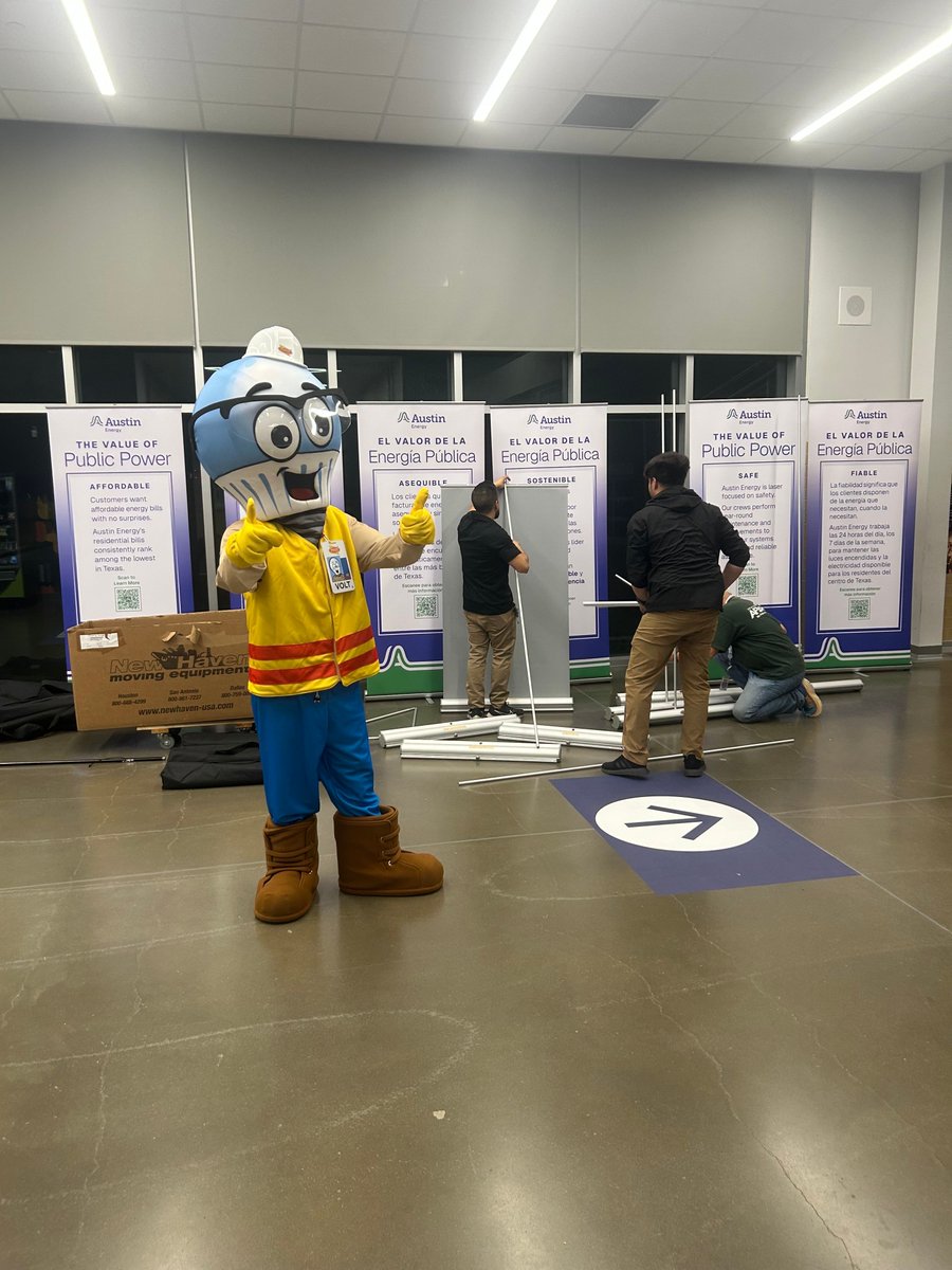austinenergy's tweet photo. We're setting up and getting ready for this year's Community Connections Resource Fair! 
📅 Saturday, November 15 
🕗 11 AM to 4 PM
🎪 Eastside Early College High School
📍 900 Thompson St. Austin, TX 78702

A free, fun-filled day for the whole family!
https://t.co/znp7T2CyOG https://t.co/54rwFDmrbW