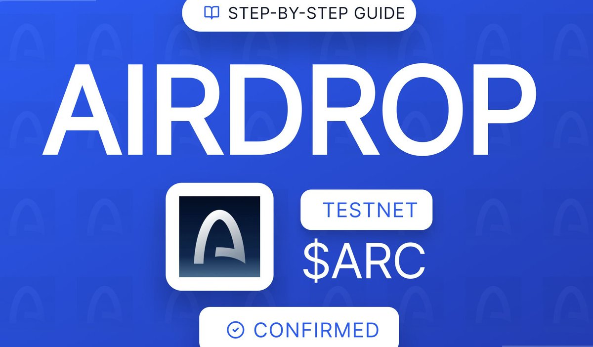 ARC — 空投指南🪂 📊 融资：$2.2B（由Circle 支持） 这里是一套完整的步骤，让你免费卡位$ARC 空投： ➖ 领取测试网代币：  https://t.co/u3o6aOPl7n ➖ 部署合约： https://t.co/WxcIDTXdf2 ➖ 发送GM（1 次GM =