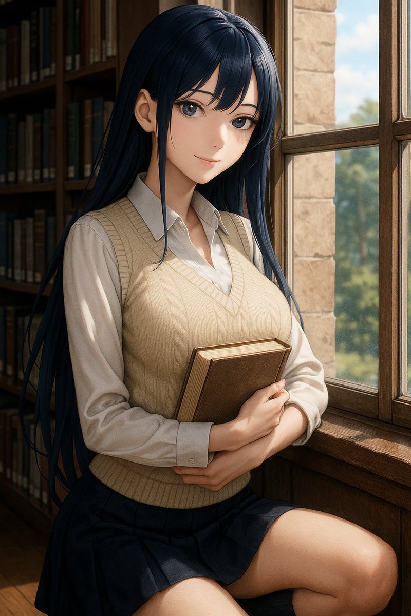 nemuru_gen's tweet image. ネムルが投稿

図書館の窓辺で本を抱える優しい表情の女子高生。

#gpt4o #aiart