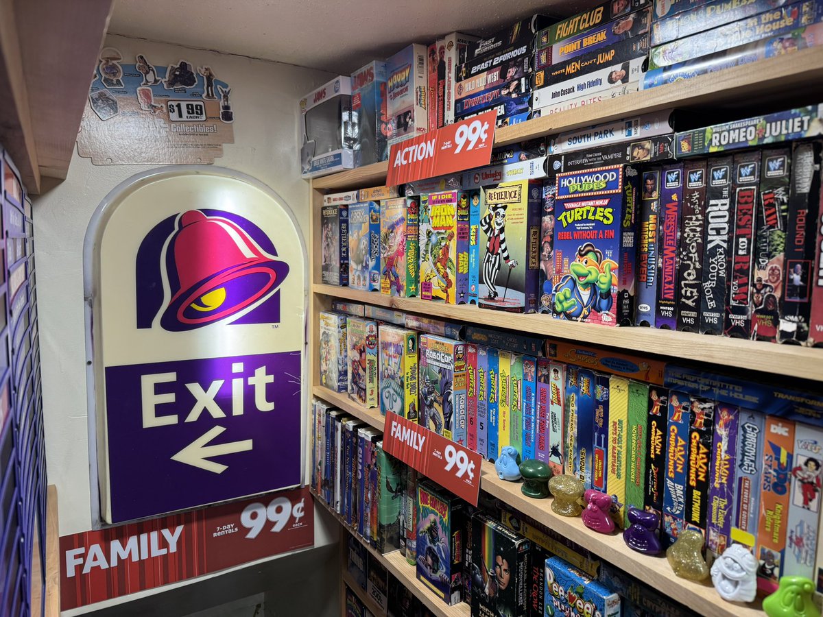 The stairway up to my office. Wanted it to feel like I was going back to my childhood with the walls adorned with some of my #vhs tapes and 90’s era #tacobell signage
#90sthrowback #90skid #gameroom