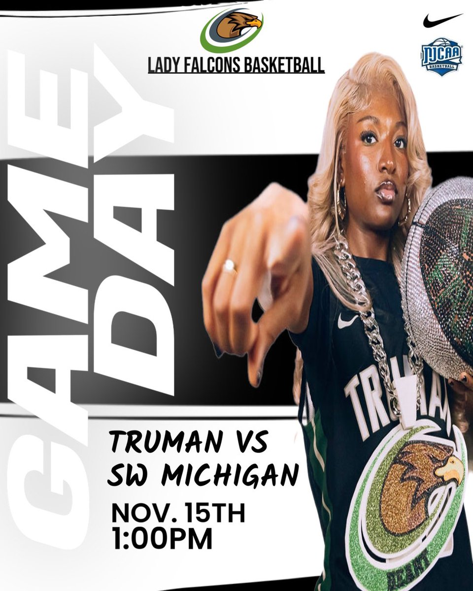 🚨GAMEDAY🚨

Falcon Country your Lady Falcons Basketball Team is back in action tomorrow with a home game against Southwestern Michigan College. Come out and support our girl look to defend the Nest!