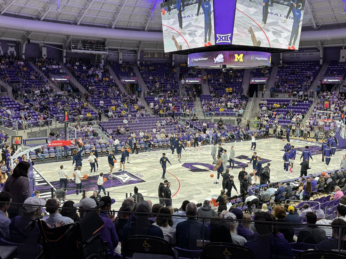 Here at TCU to watch Michigan