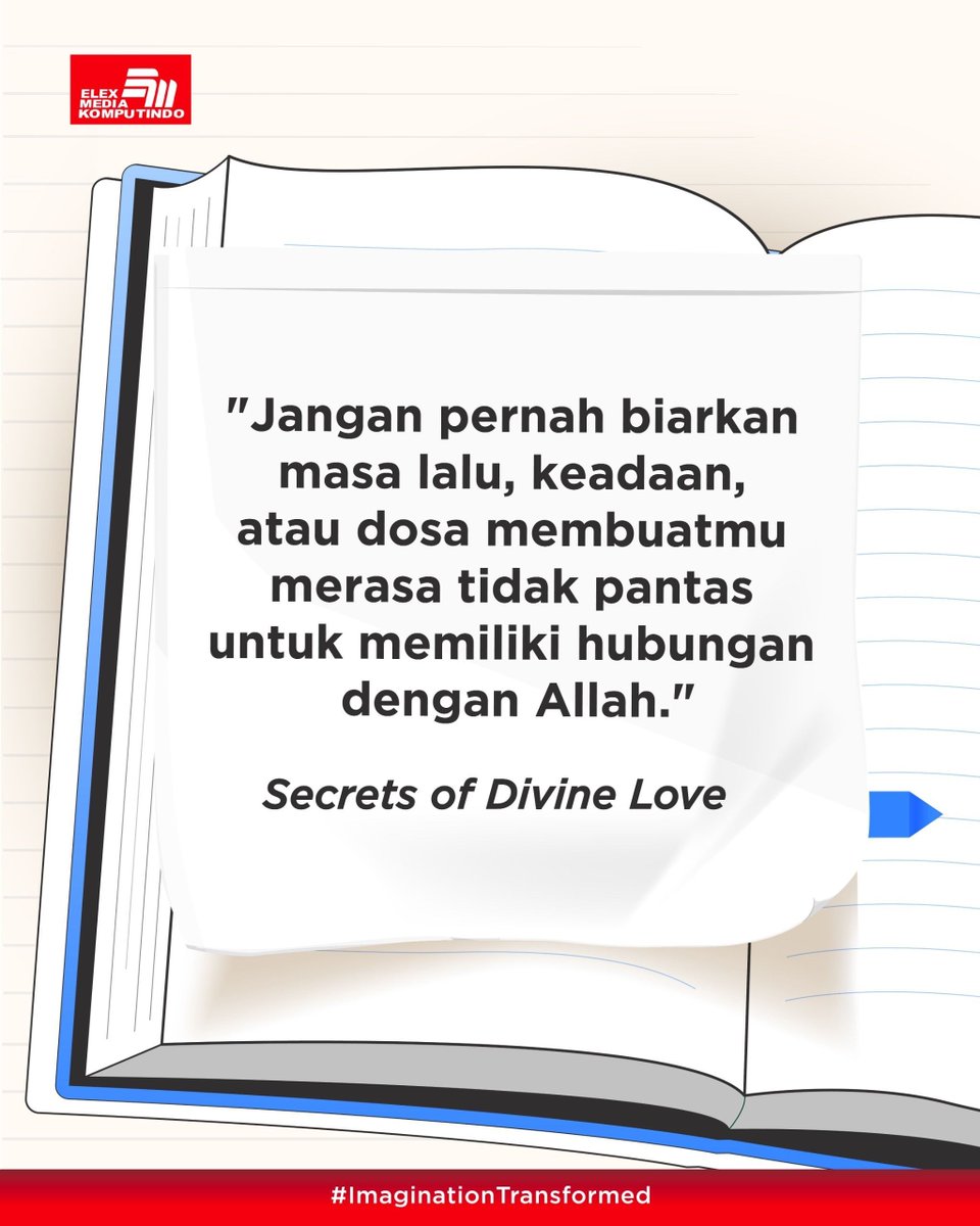 elexmedia's tweet photo. Apa kutipan paling berkesan dari buku yang pernah kamu baca? ✨
Tulis kutipan dan judul bukunya di kolom komentar!

#KutipanBuku #SecretsOfDivineLove #ElexMedia #ImaginationTransformed https://t.co/u5DjDM23Tc