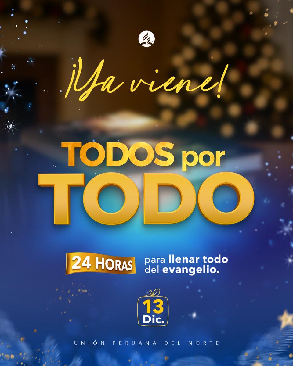 ➡️ Un gran movimiento misionero está por llegar a toda la Unión Peruana del Norte. 
✅ #TODOSporTODO se acerca: Unidad y misión que nos convocará como nunca antes. 
🙏🏼 Prepárate… lo que viene encenderá corazones y movilizará a toda la iglesia. 🙌🏼
#UPN #APCE #Misión
#Avanzamos