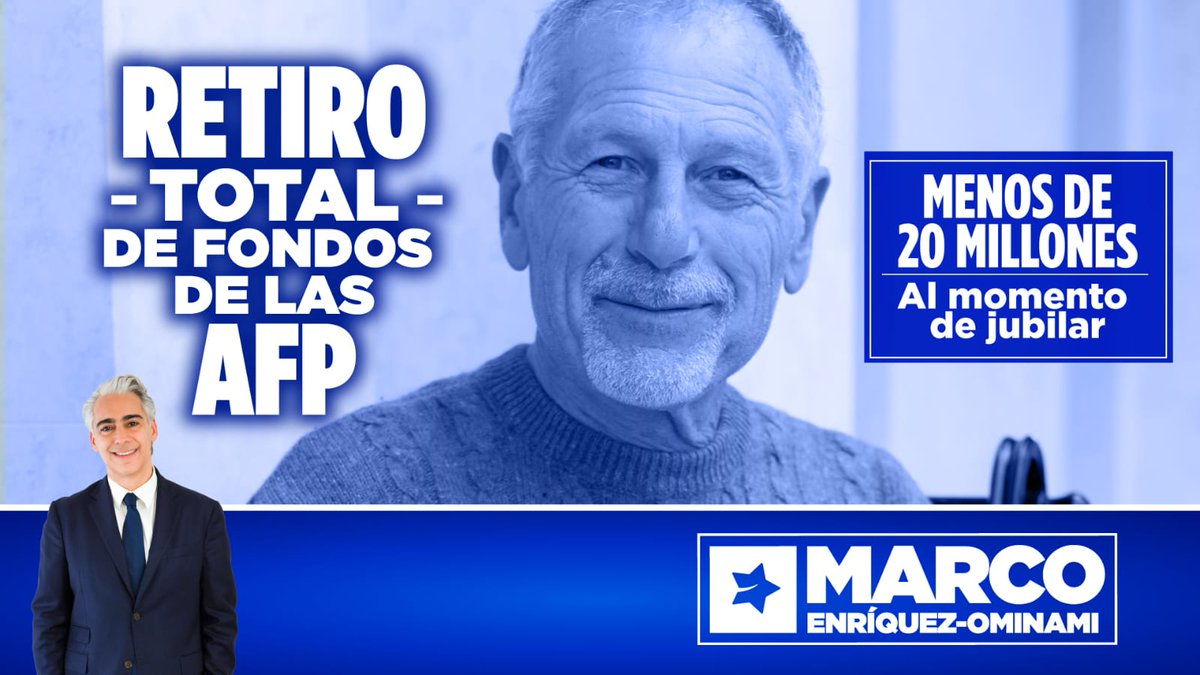 <a href="/esilvacuadra/">Esteban Silva Cuadra</a> <a href="/Constituyente21/">SalvadorAliagaG</a> <a href="/marcoporchile/">Marco Enríquez-Ominami</a> Las AFP's son una gran estafa.Las pensiones que se reciben son miserables.mientras aumentan las ganancias las AFP .Marco Enríquez Ominami es el único candidato presidencial que propone cambios de fondo.Apoyamos su propuesta de retiro total de fondos de AFP Vota3 <a href="/marcoporchile/">Marco Enríquez-Ominami</a>👉