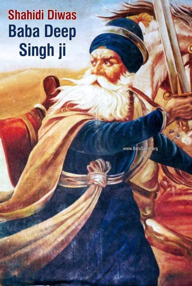 herminder70's tweet photo. ਜਉ ਤਉ ਪ੍ਰੇਮ ਖੇਲਣ ਕਾ ਚਾਉ ।। ਸਿਰੁ ਧਰਿ ਤਲੀ ਗਲੀ ਮੇਰੀ ਆਉ ।।
सिख पंथ के महान योद्धा अमर शहीद #बाबादीपसिंह जी के #शहीदीदिवस पर हम उन्हें शत-शत नमन करते हैं।
On the #martyrdomday of the great warrior of Sikhism, the immortal martyr #BabaDeepSingh Ji, we pay our tribute to him. https://t.co/DdnrAIfEKa