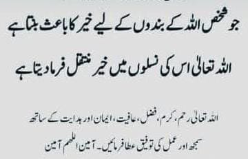 *حضرت ابوبرزہ فضلہ بن عبید اسلمی رضی اللہ عنہ سے روایت ہے ، انہوں نے کہا : میں نے عرض کیا : اے اللہ کے رسول ﷺ! مجھے کوئی عمل بتائیے جس سے مجھے فائدہ ہو ۔ رسول اللہ ﷺ نے فرمایا :’’ مسلمانوں کے راستے سے تکلیف دینے والی چیز کو ہٹا دیا کرو ۔‘‘* 
  *سنن ابن ماجہ 3681*