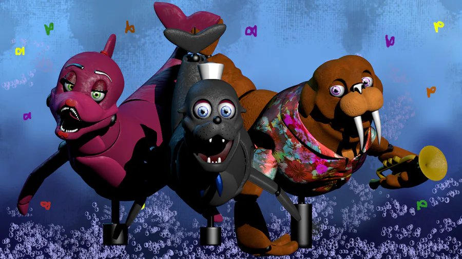 ac1dk1ttty's tweet image. Do yall remember this fnaf fan game called Underwater Wonders. To this day i wonder what the fuck happened to it