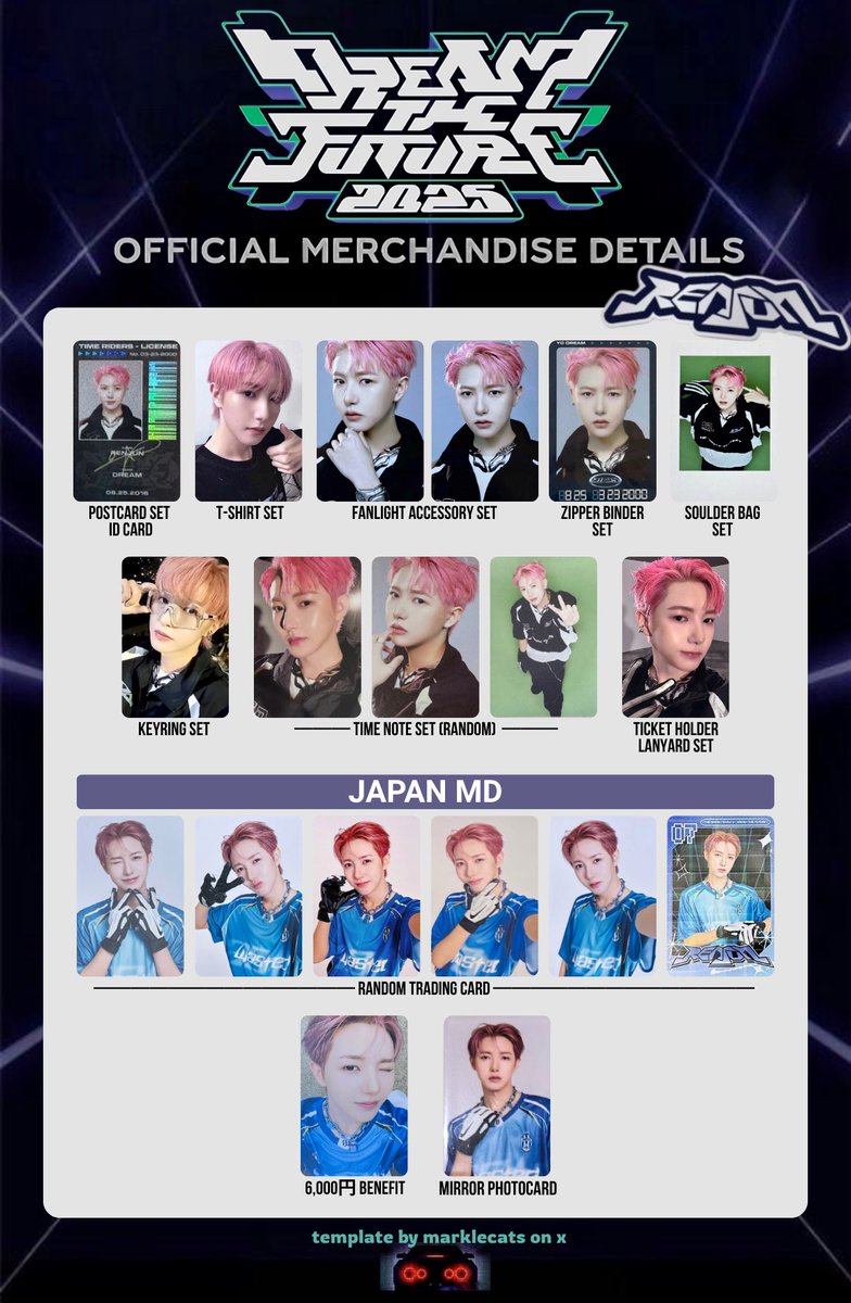 nct dream the dream show 4 official merchandise photocard template