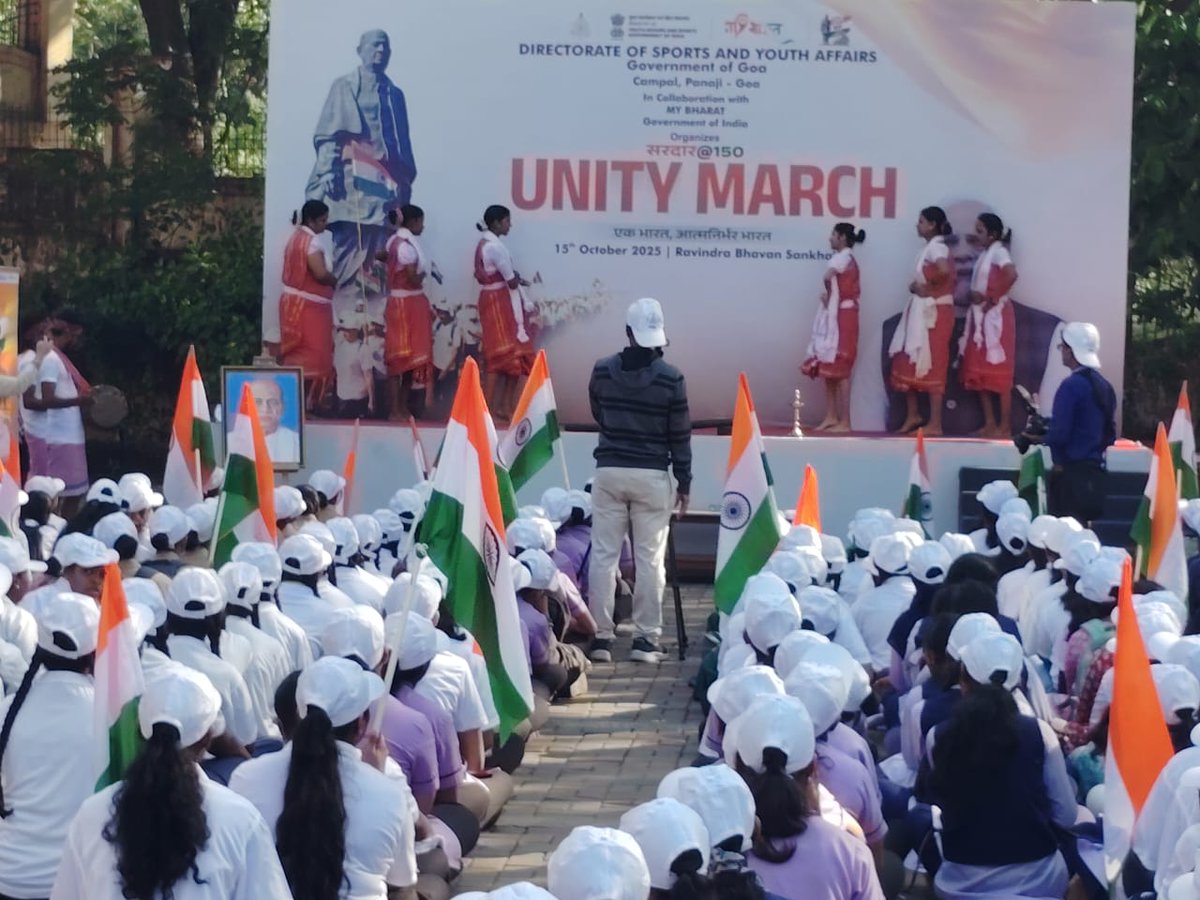 MYBharatHQ's tweet image. Together for a Stronger Bharat.  

In North Goa, Hon’ble Chief Minister Dr. Pramod Sawant inspired thousands of youth as the Sardar@150 Unity March transformed the streets into a powerful symbol of national pride. 
 #Sardar150 #UnityMarch #MYBharat