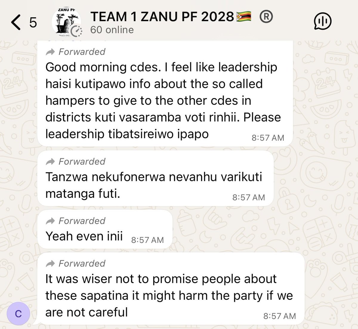 V11 vanodya ku2030 vashoma

Hello team 2030, <a href="/KMutisi/">𝑲𝒖𝒅𝒛𝒂𝒊 𝑴𝒖𝒕𝒊𝒔𝒊</a> wakawana 100k vamwe vako maFortuner but povho yavakubvunza kuti how far, plz ipai vanhu zvamakavimbisa kuti zita reZANU PF nera H.E risasvibe, makurumidzisa kunyepa. 2028 panoda VP Chiwenga apa. <a href="/LynneStactia/">LynneM 💕💝💎</a> <a href="/ZANUPF_Official/">ZANU PF</a>