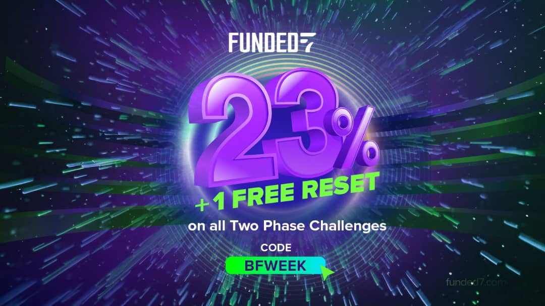 🔥 Black Friday Sales Alert! 🔥  

@Funded_7 brings you:  

🔹 23% OFF Two-Phase Challenges  
🔹 + 1 FREE Reset  

Use code BFWEEK at checkout.  

⏳ Limited time only — don’t miss out!  

my.funded7.com/en/challenges