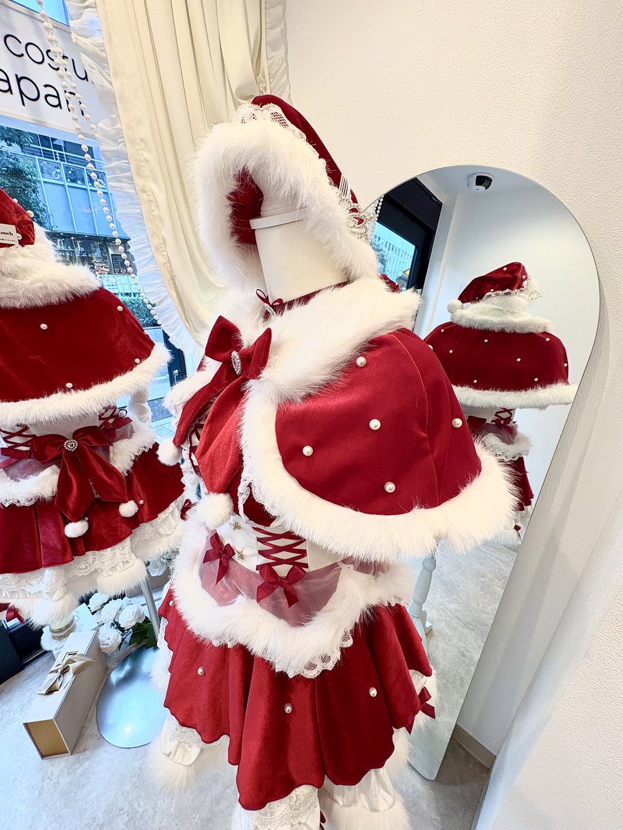 【12/14〜発送】Malymoon ベルベットフルールパールサンタ SMサイズ 即日発送】ベルベットフルールパールサンタ《クリスマスコスプレ9点