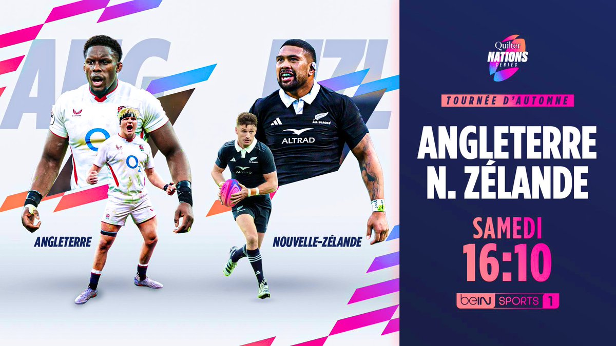 BertrandBegue's tweet image. 🏉 Superbe journée #Rugby sur @beinsports_FR 1️⃣ avec 4 matchs dès 13:30 🇮🇹🇿🇦 Italie / Afrique du Sud 
16h 🏴󠁧󠁢󠁥󠁮󠁧󠁿🇳🇿 Angleterre / N. Zélande
18:30 🏴󠁧󠁢󠁷󠁬󠁳󠁿🇯🇵 Galles / Japon 
21h 🇮🇪🇦🇺 Irlande / Australie 
+ Dimanche 16h Écosse / Argentine 🏴󠁧󠁢󠁳󠁣󠁴󠁿🇦🇷