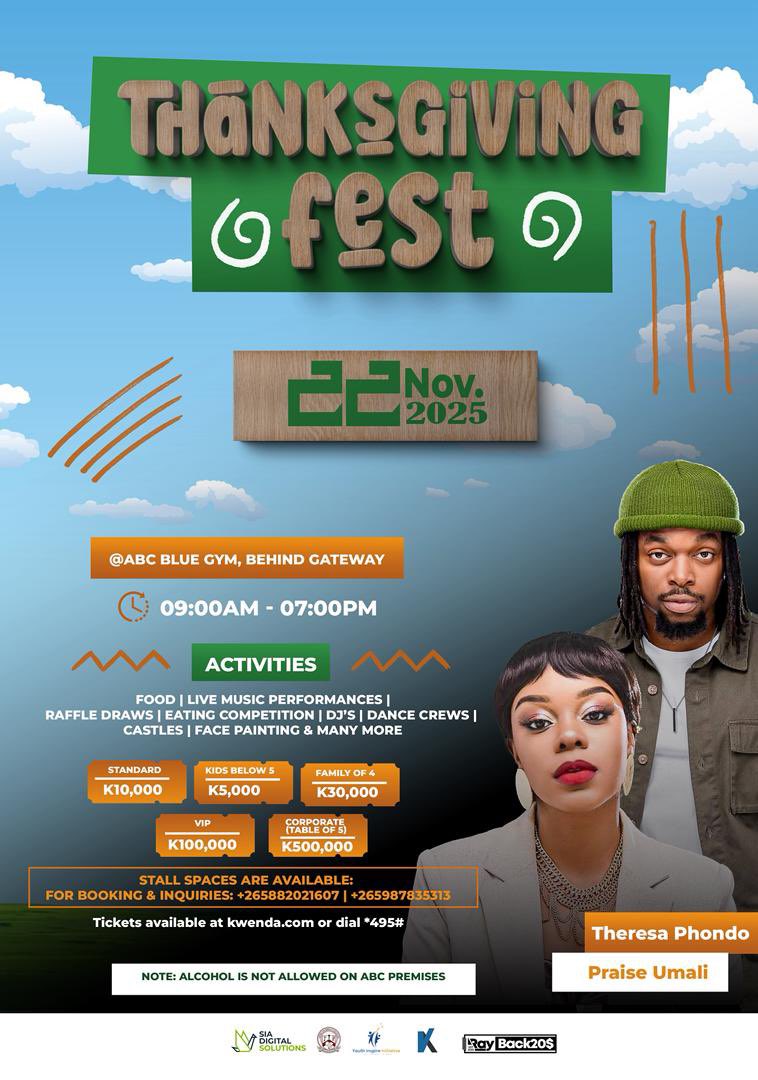 ElzJoel's tweet photo. Catch Theresa Phondo & Praise Umali headline at the Thanksgiving Fest 2025!π₯π«‘
π
22 November 2025
π ABC Blue Gym, Behind Gateway
ποΈ Tickets via https://t.co/F7OplyVywJ or dial *495#
#ThanksGivingFest #AbcBlueGym #ThanksGivingFest #AbcBlueGym https://t.co/Wk1W2PuGZU