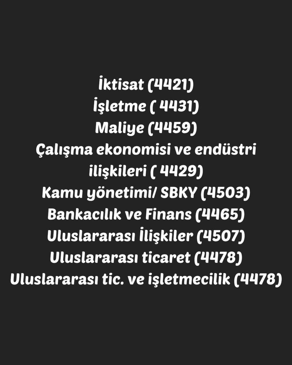 kurkmantluibfli's tweet photo. @burakdemiralptr Bakanlığınızın alımlarında İİBF mezunları için bölüm ayrımı kaldırılmalı.
Tüm İİBF kodları kapsama alınsın!
4431-4507-4503-4421-4425-4427-4429-4459-4465
@bsinangul @yalperenayar @mucahitdmrts @hasansuvertr @murat_kurum @burakdemiralptr https://t.co/PNBd64OGYy
