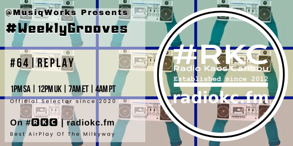 RadioKC's tweet image. TODAY

🕛12PM UK⚪7AM ET⚪4AM PT

@MusiqWorks's #WeeklyGrooves

EP #64 │ 2021 #REPLAY

⬇️Details⬇️
🌐 fb.com/RadioKC/posts/…

📻 #🆁🅺🅲 featuring &amp;amp; closing w/

Color Blind DJ x Celestial │ @Vynalist_sa │ Kusta1436 │ @TheMetroDj │ @veesta_1 x @nitefreakdj