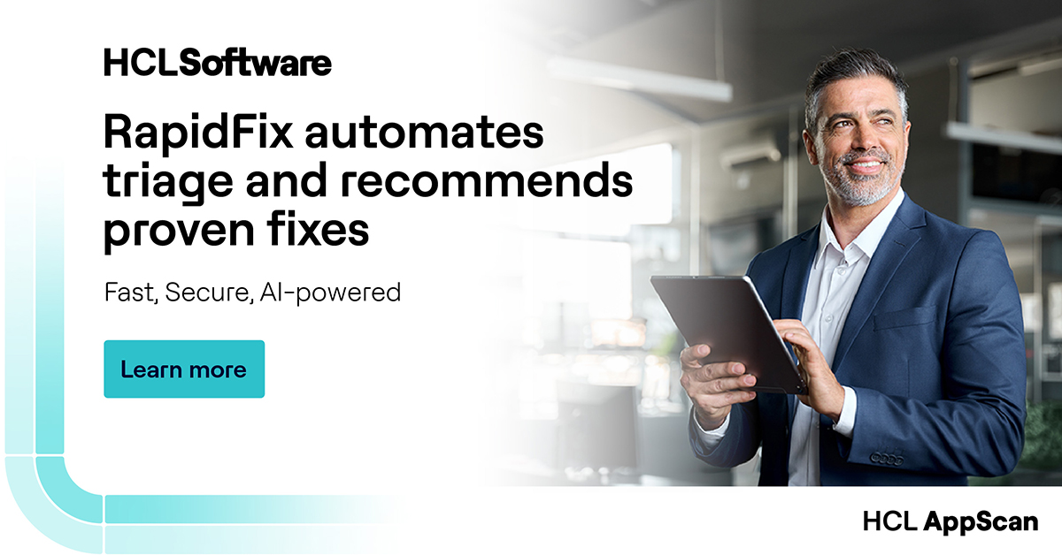AppScanHCL's tweet image. With #HCLAppScan RapidFix, your team no longer has to trade speed for security. #RapidFix uses #AgenticAI to automatically triage and remediate vulnerabilities, generating tested code fixes you can trust.
Explore more: hclsw.co/rcl63z

#HCLSoftware #AppSec