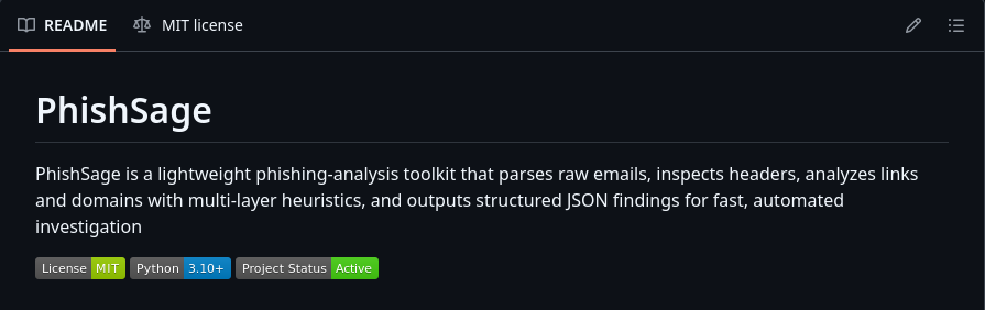 🛡️ PhishSage: A lightweight email security toolkit for analyzing headers, attachments, and links. Offers quick insights, heuristics, and enrichment in JSON or readable summaries.
🔗 GitHub: github.com/0xlam/PhishSage
<a href="/ireteeh/">Dr Iretioluwa Akerele</a>
#Phishing #Infosec #Cybersecurity #Security #OpenSource