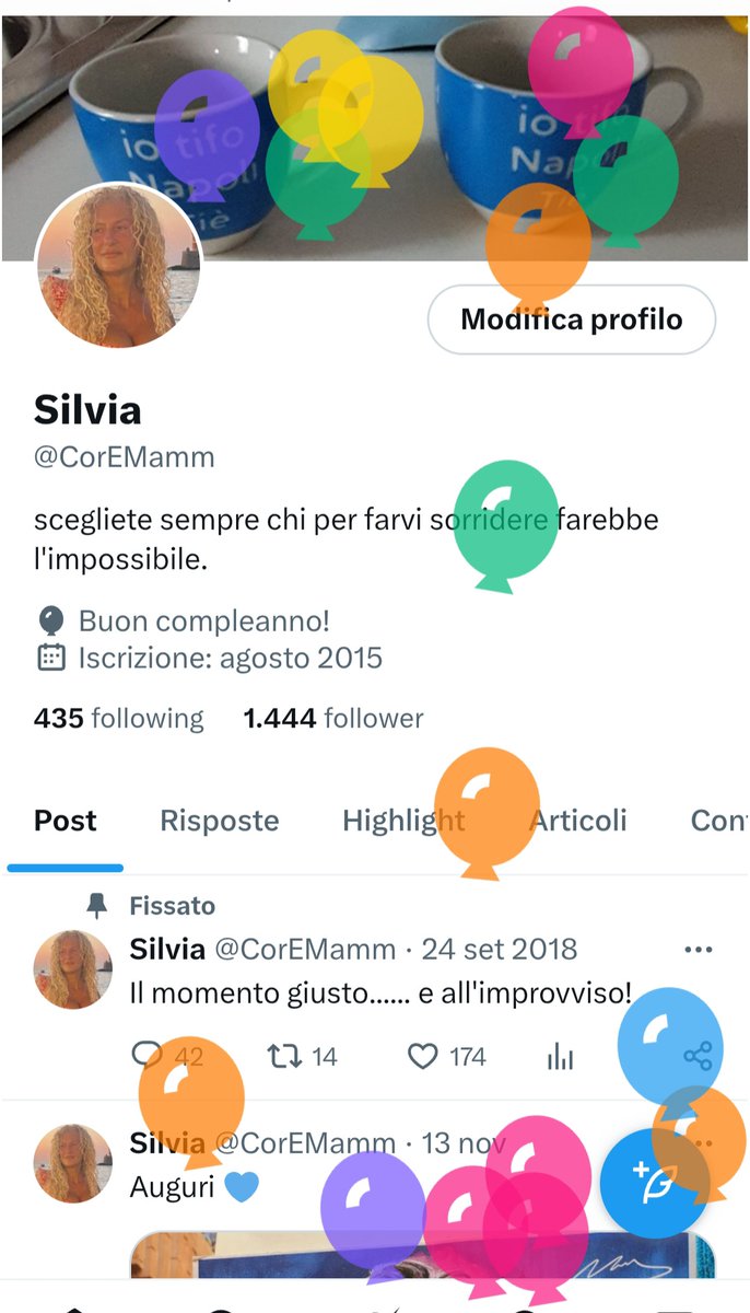 Oggi anche per me i palloncini 😊