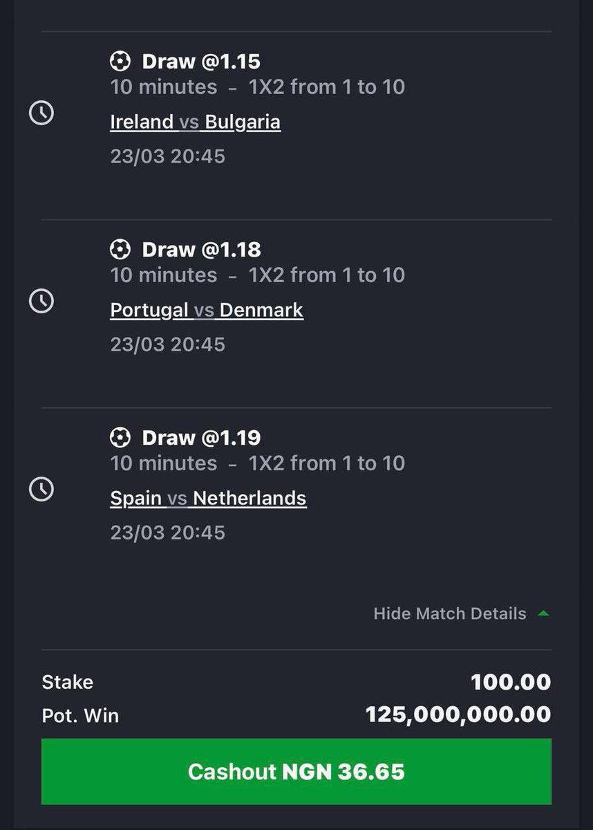 10 mins draw On Sportybet/Football. com Win 125M Ready..

Code is Ready Who is Ready?
Give me 301 likes  &amp; let my people win 

Get code here 
▶️  chat.whatsapp.com/Ksp2CXMo6ig6ks…