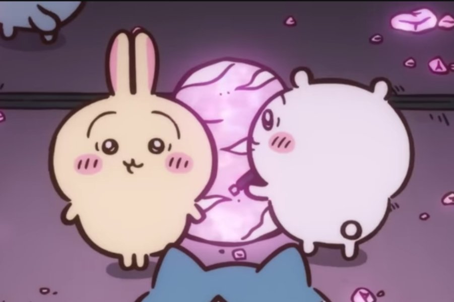 ちいちゃん様のページ アニメちいかわ 旅館を探索してると「拾魔」が😳 開けて見るとモブ