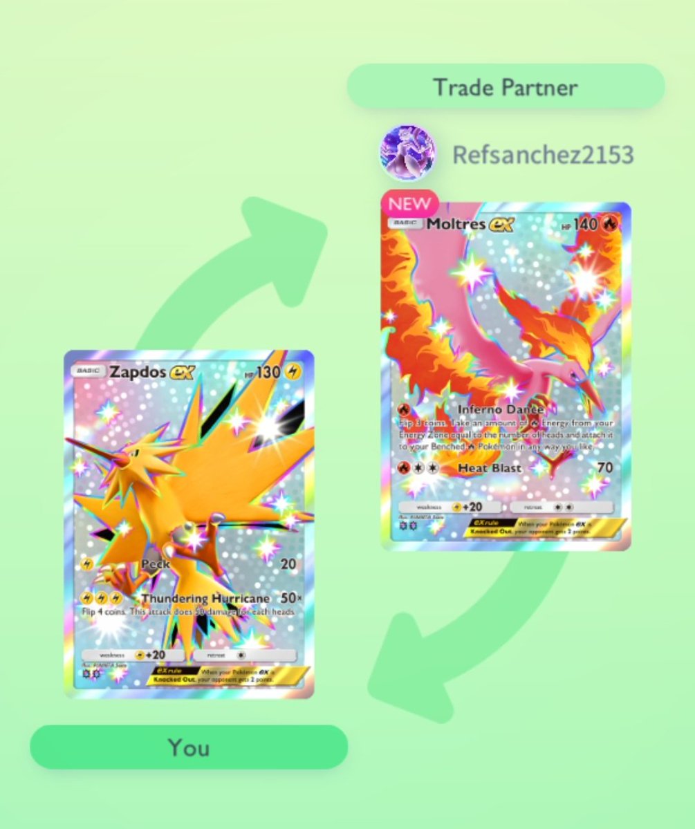 Luxxe101's tweet image. Idk Man, This trade just looks beautiful🫣👀💯🔥⚡️
#PokemonTCGPocket #TCGPocket