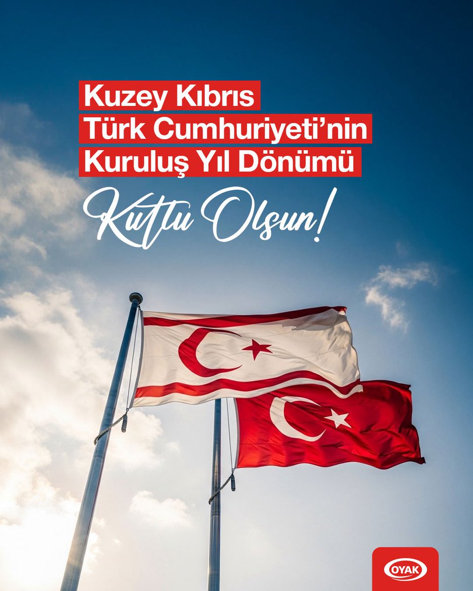 oyak_kurumsal's tweet photo. Kuzey Kıbrıs Türk Cumhuriyeti’nin 42. kuruluş yıldönümünü büyük bir gurur ve coşkuyla kutluyoruz.
 
Bu anlamlı günde, şehitlerimizi rahmetle anıyor, gazilerimize şükranlarımızı sunuyoruz. https://t.co/AiaVPtKGJP
