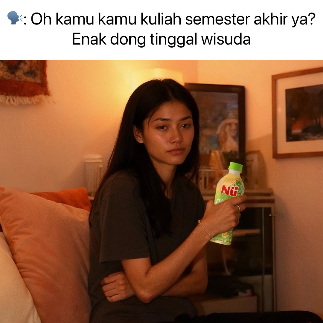 nugreentea's tweet image. Siapa yang ngomong gitu👊😡. 

Sabar… Walaupun skripsian atau nugas masih bisa tetap chill bareng Nu Matcha Lattea aja ah~