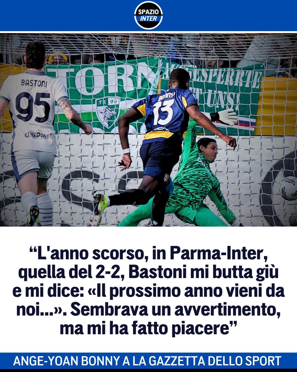 SpazioInter's tweet image. La grandezza di San Siro, quel retroscena con Bastoni e l&apos;ammirazione per Lautaro: Bonny si racconta a La Gazzetta dello Sport 🔥

Il nerazzurro non ha dubbi: &quot;L&apos;Inter è esigente, ma mi trovo benissimo e imparo&quot; 🗣️

#Inter #SpazioInter
