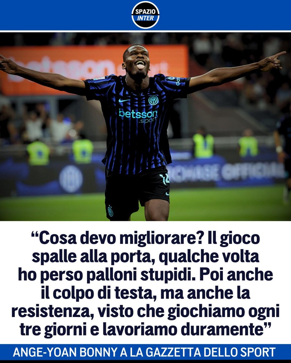 SpazioInter's tweet image. La grandezza di San Siro, quel retroscena con Bastoni e l&apos;ammirazione per Lautaro: Bonny si racconta a La Gazzetta dello Sport 🔥

Il nerazzurro non ha dubbi: &quot;L&apos;Inter è esigente, ma mi trovo benissimo e imparo&quot; 🗣️

#Inter #SpazioInter