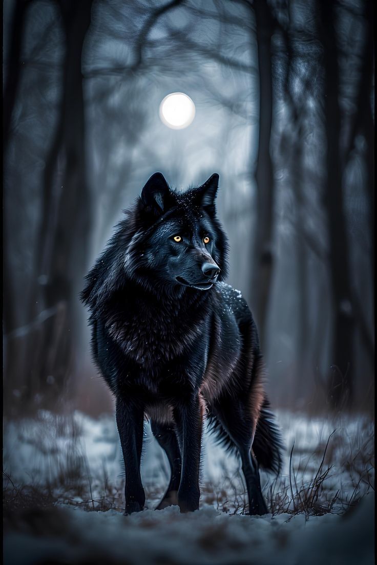 HvStripe's tweet image. Discover the mystique of &quot;Midnight Sentinel&quot;! 🐺🌕
A breathtaking digital art bundle: solitary black wolf, full moon, snow-covered forest. Quiet strength, ethereal beauty. Instantly elevate your decor!
🔗 hvstripe.gumroad.com/l/MidnightSent…
#NatureArt #DigitalBundle